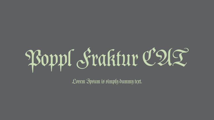 Poppl Fraktur CAT Font