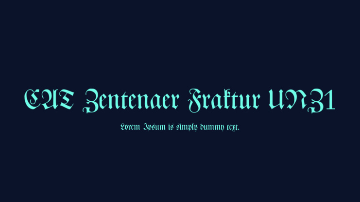 CAT Zentenaer Fraktur UNZ1 Font