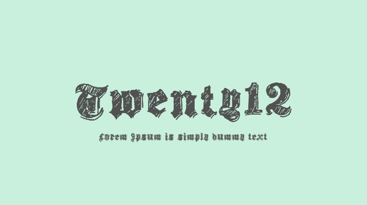 Twenty12 Font