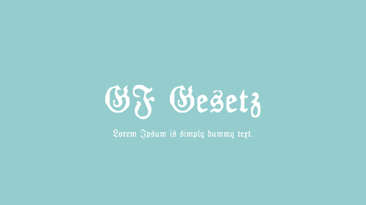 GF Gesetz Font