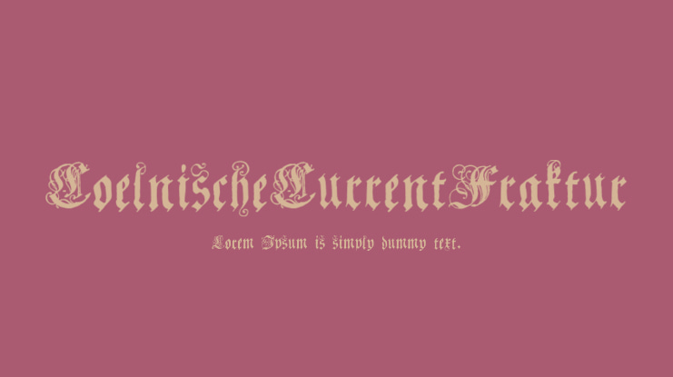 CoelnischeCurrentFraktur Font