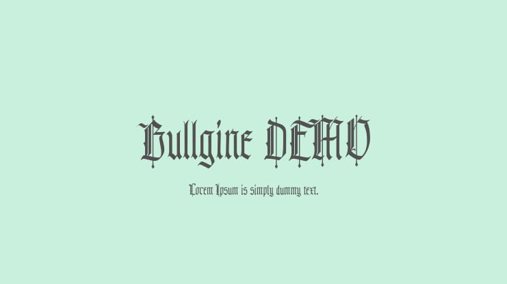 Bullgine DEMO Font
