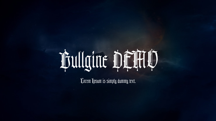 Bullgine DEMO Font