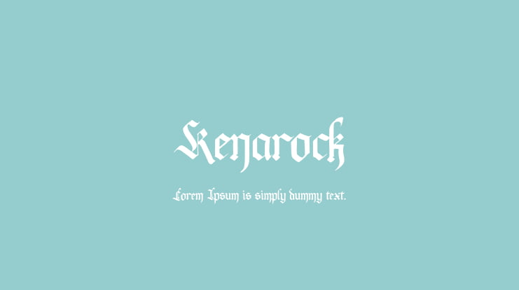 Kenarock Font