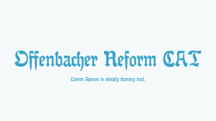 Offenbacher Reform CAT Font