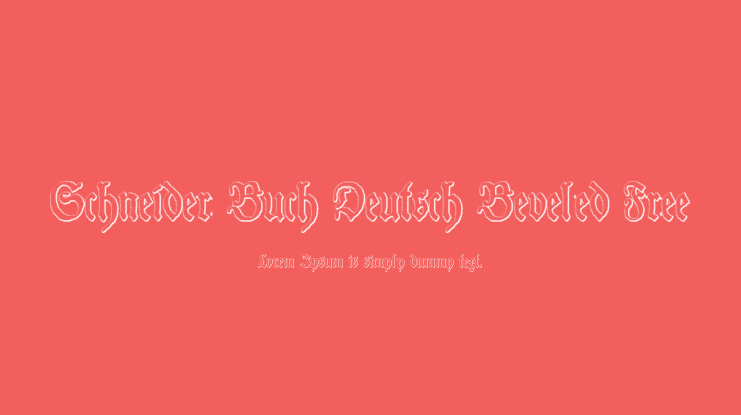 Schneider Buch Deutsch Beveled Free Font Family