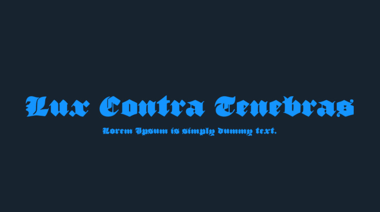 Lux Contra Tenebras Font Family