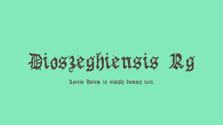 Dioszeghiensis Rg Font