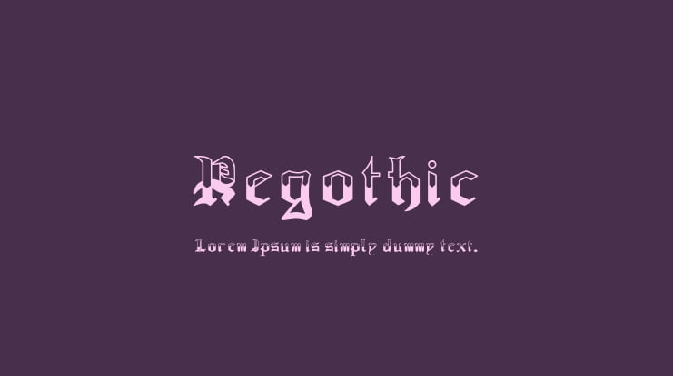 Regothic Font : Download Free for Desktop & Webfont