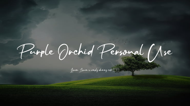 Purple Orchid Personal Use Font