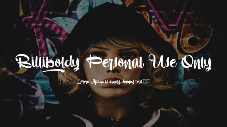 Billiboldy Personal Use Only Font