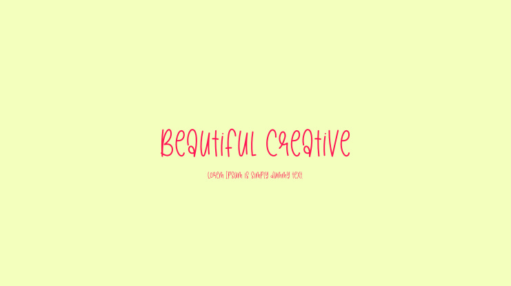 Beautiful Creative Font