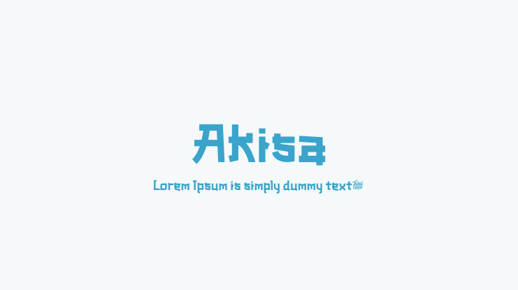 Akisa Font