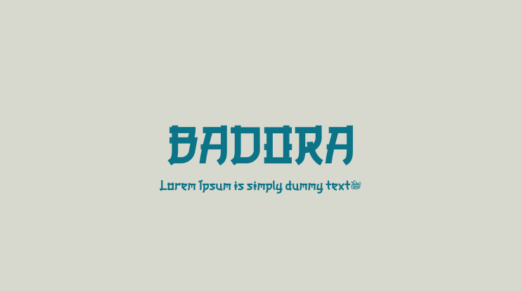 BADORA Font