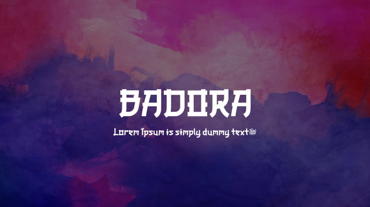 BADORA Font