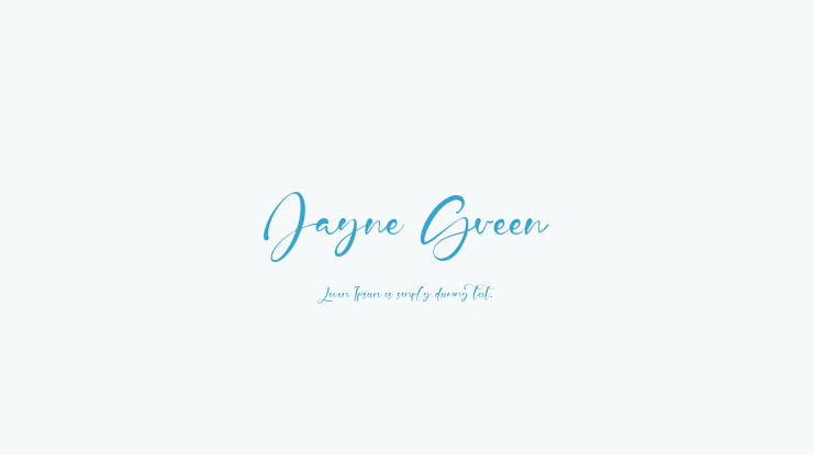 Jayne Green Font Family