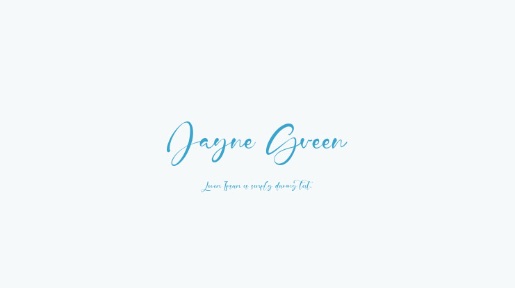 Jayne Green Font Family