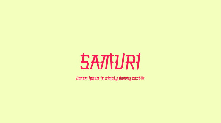 SAMURI Font