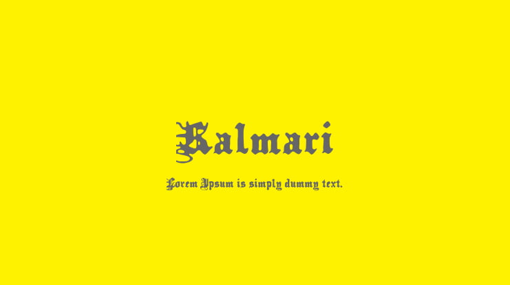 Kalmari Font