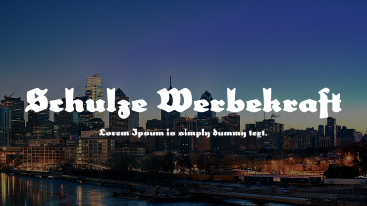 Schulze Werbekraft Font