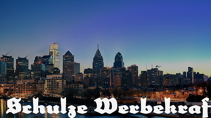 Schulze Werbekraft Font