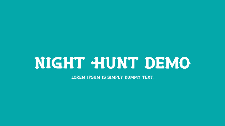 Night Hunt Demo Font
