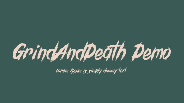GrindAndDeath_Demo Font