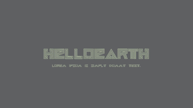 HelloEarth Font