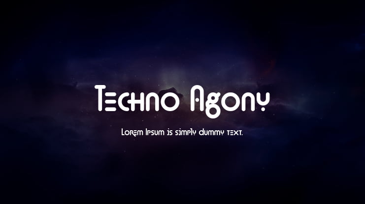 Techno Agony Font