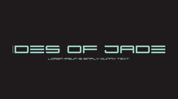 Ides of Jade Font