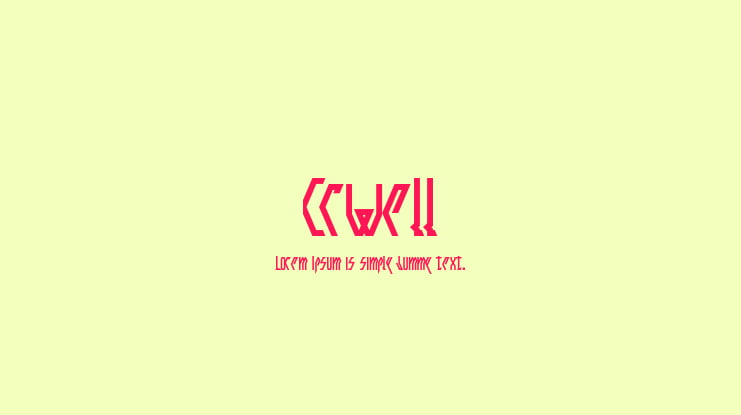Crwell Font