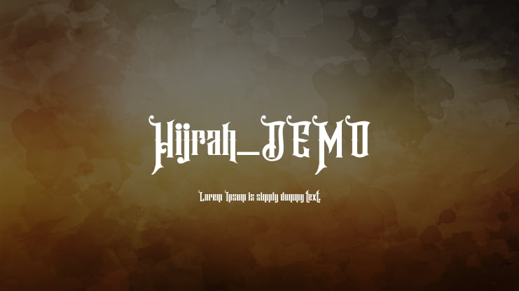 Hijrah_DEMO Font