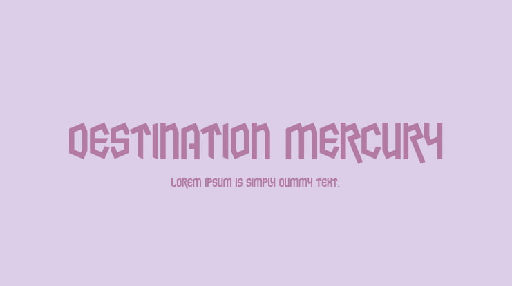 Destination Mercury Font