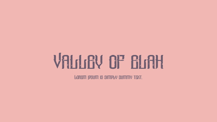 Valley Of Elah Font