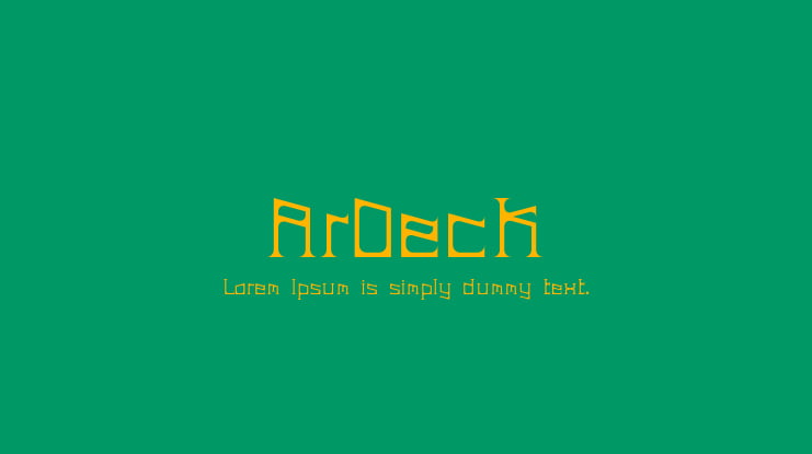 ArDeck Font Family