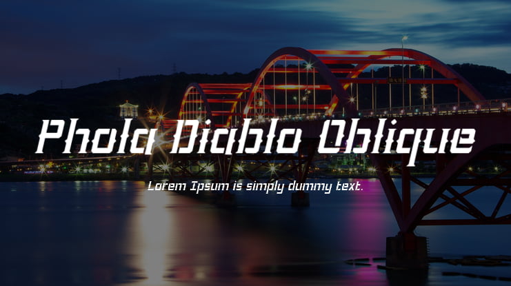 Phola Diablo Oblique Font Family