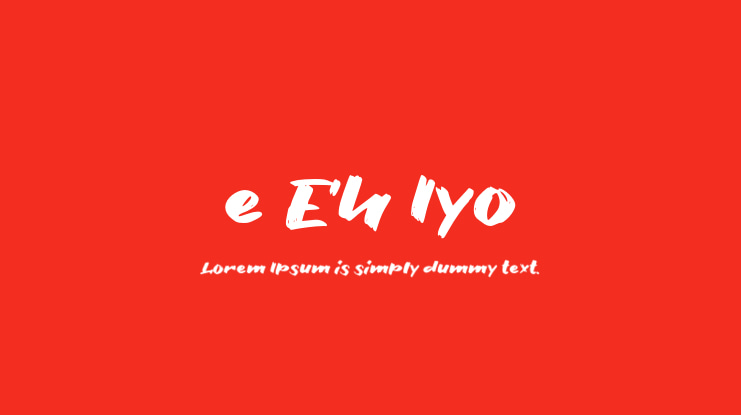 e Eh Iyo Font
