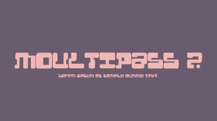 Moultipass 2 Font