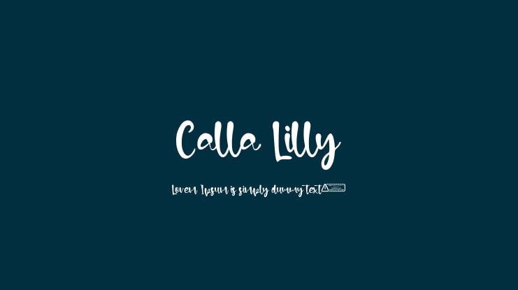Calla Lilly Font