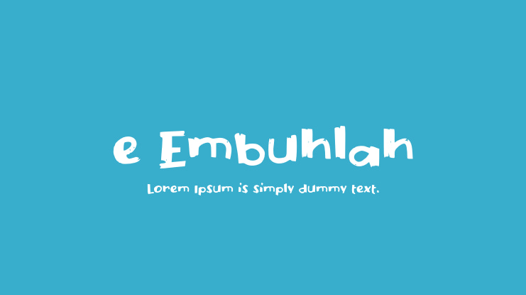 e Embuhlah Font