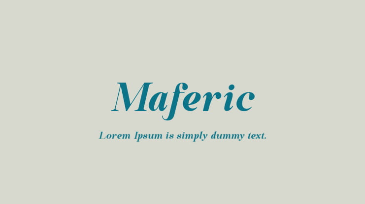 Maferic Font