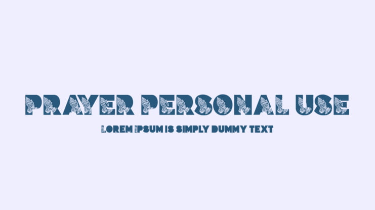 PRAYER PERSONAL USE Font