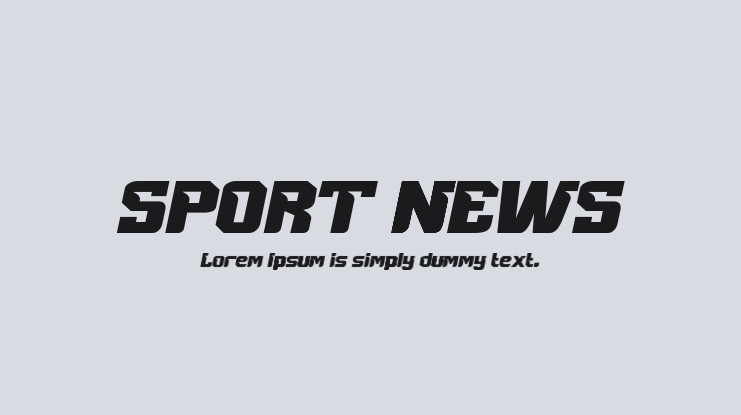 SPORT NEWS Font