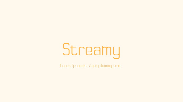 Streamy Font