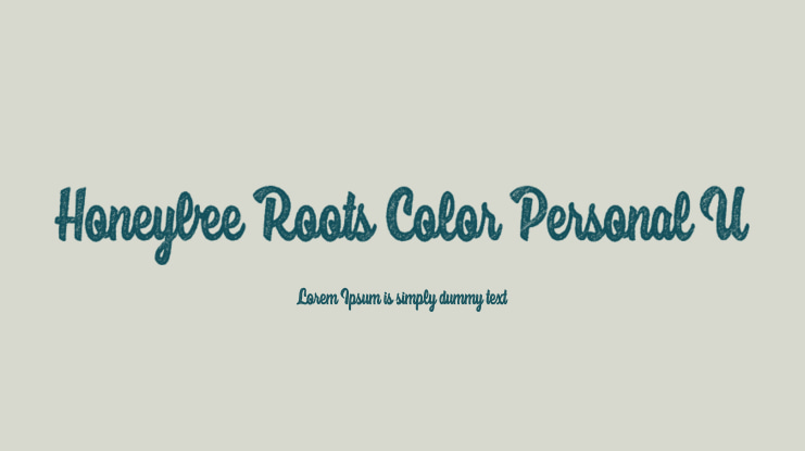 Honeybee Roots Color Personal U Font