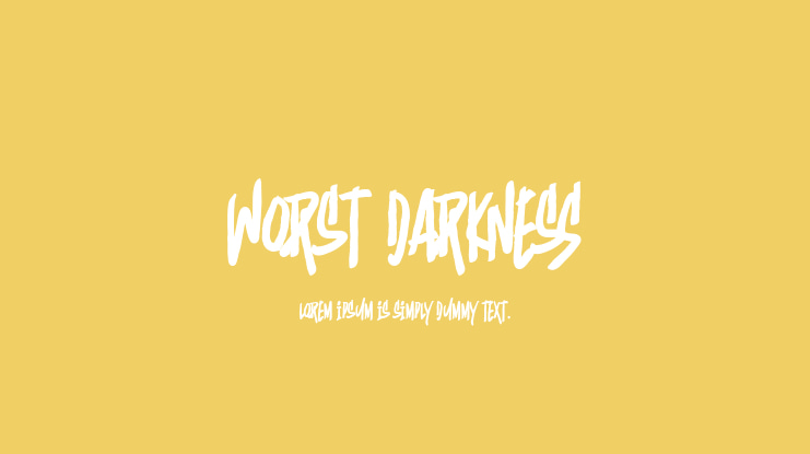 Worst Darkness Font