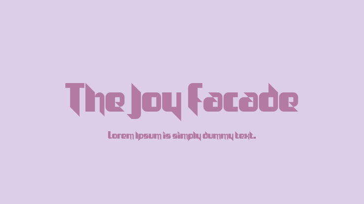 The Joy Facade Font