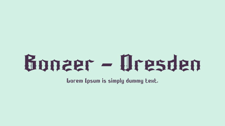 Bonzer - Dresden Font