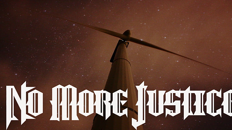 No More Justice Font