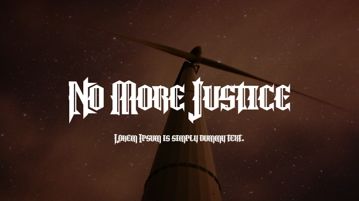 No More Justice Font